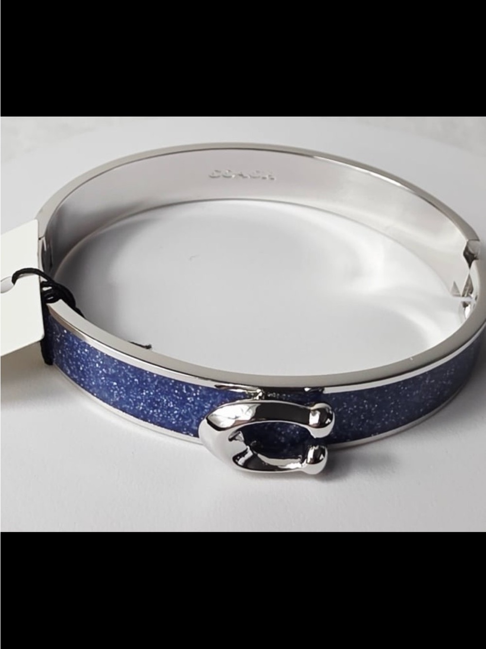 Coach C Logo Hinged Bangle Bracelet NWT - Picture 5 of 12